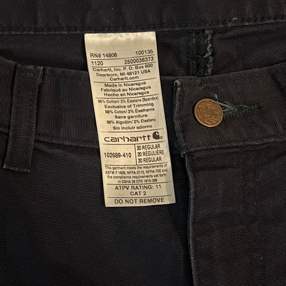 Carhart women’s FR canvas pant size 20 - Picture 2 of 5